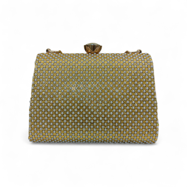 Golden Clutch with Diamond Lock