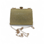 Golden Clutch with Diamond Lock