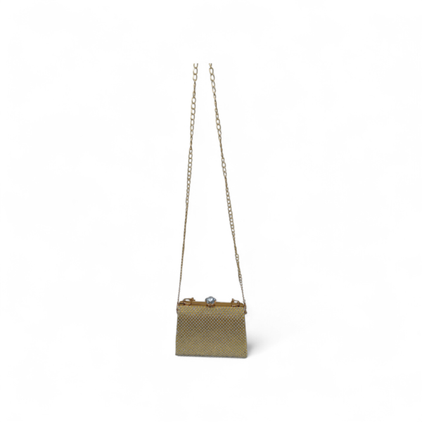 Golden Clutch with Diamond Lock
