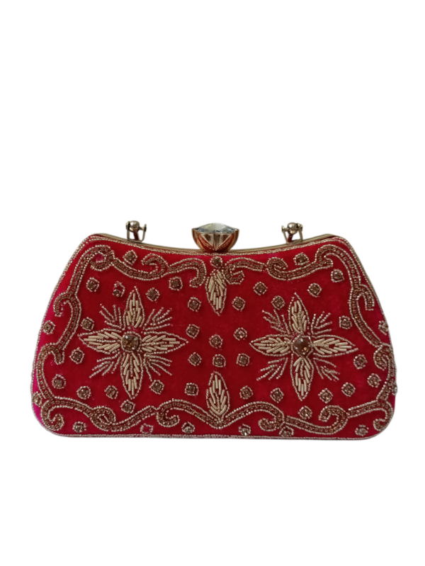 Embroidery Red Lock Bag