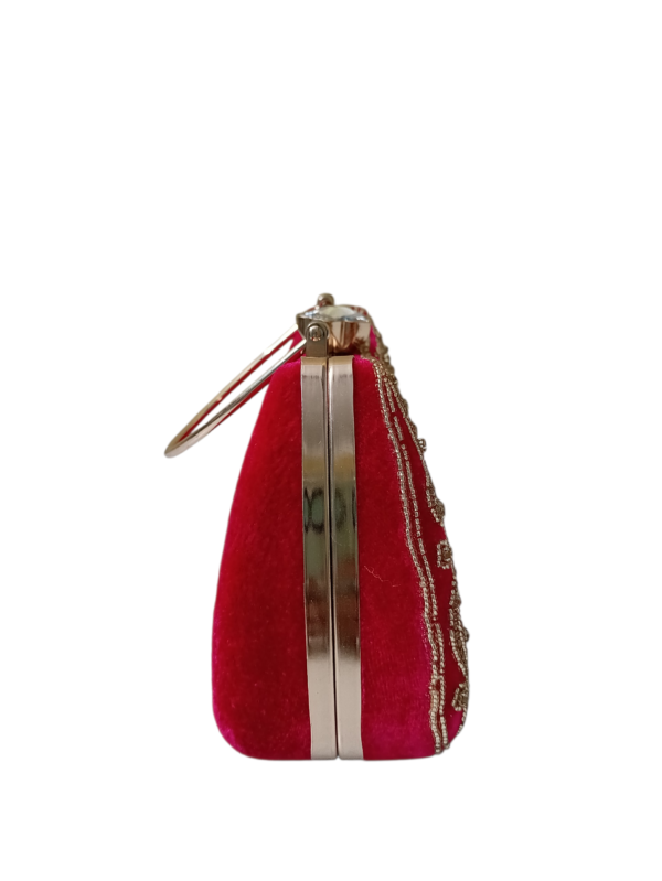 Embroidery Red Lock Bag