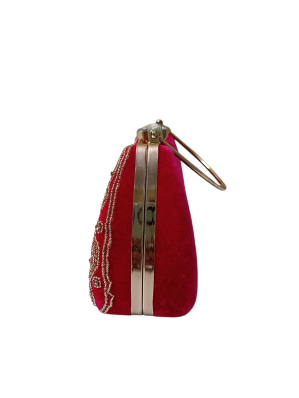 Embroidery Red Lock Bag