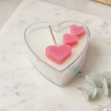 Decorative Polycarbonate Heart Tea Light Candle With Love (Set of 8, With Love)