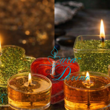 Tea Light Scented Candle Combo 4 (Set of 16, Round Gel 4, Heart Gel 4, Square Gel 4, Flower Gel 4)