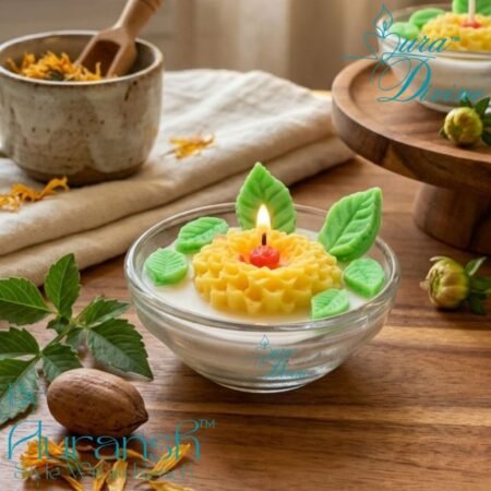 Bowl and Flower Candle