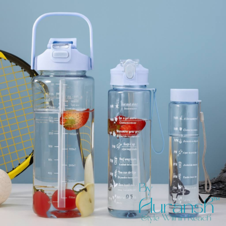 3 Pcs Transparent Bottle Set